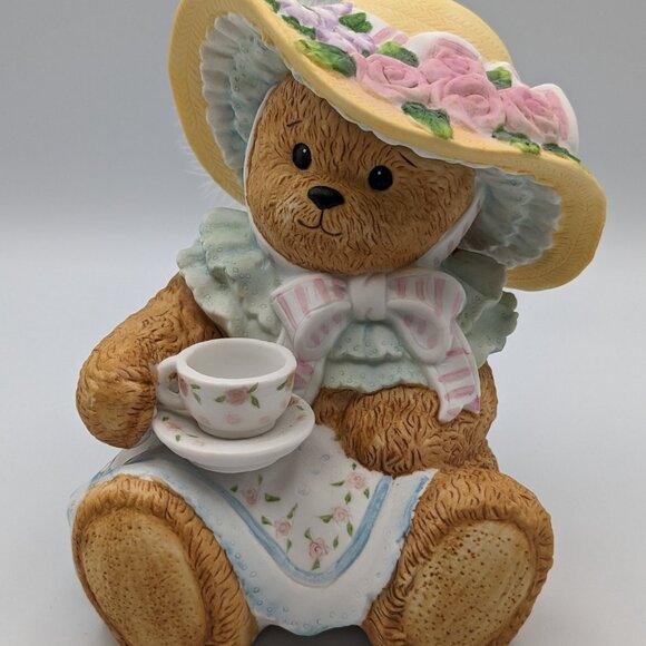 Chapeau Noelle by Lucy Rigg Linda Bear Tea Set Figurine 1993, Limited Edition - Picture 3 of 10